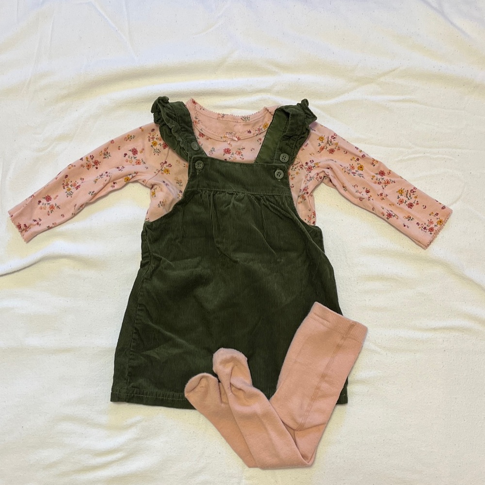 Carter's Corduroy Jumper dress 3 pc set